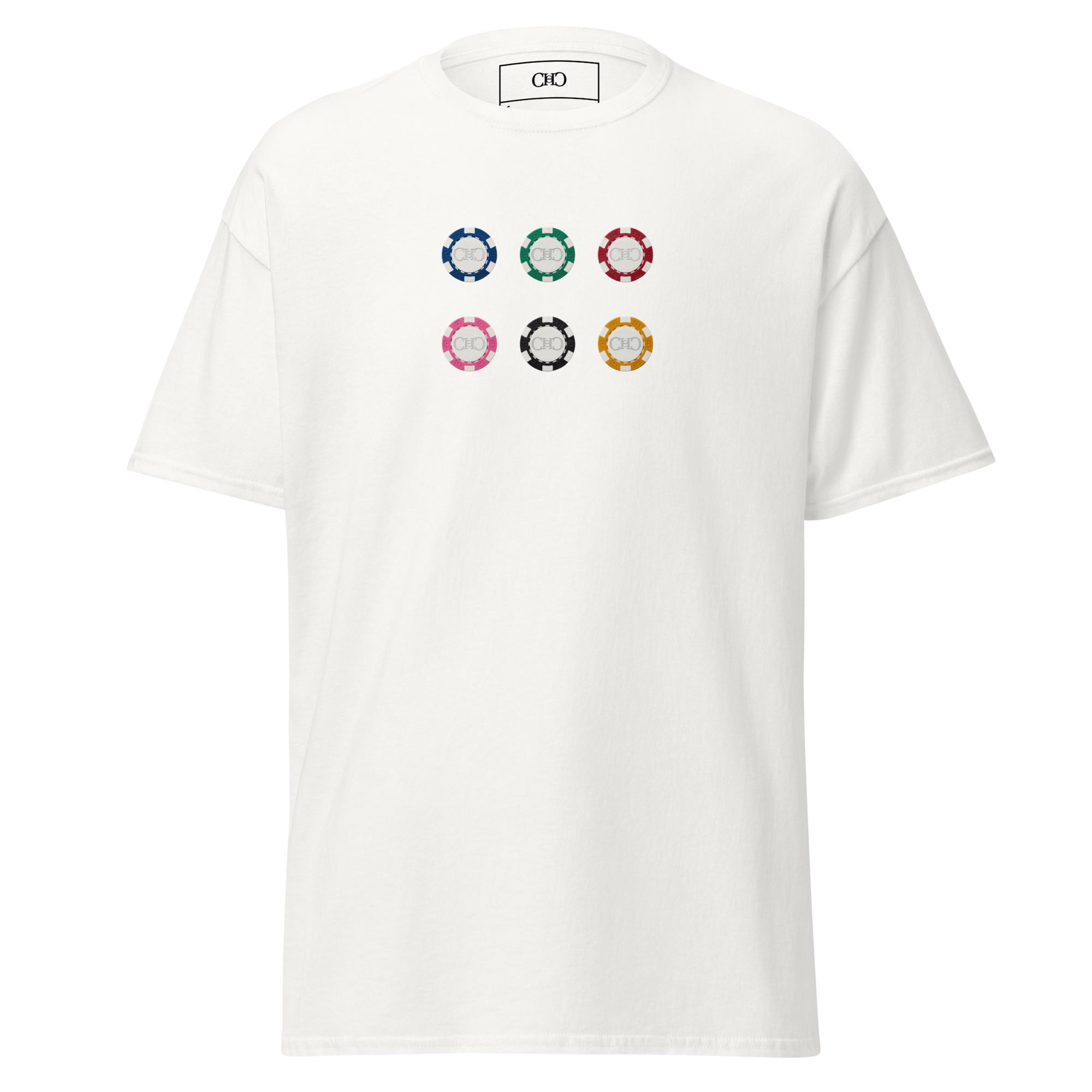 Poker Chip Tee — White front